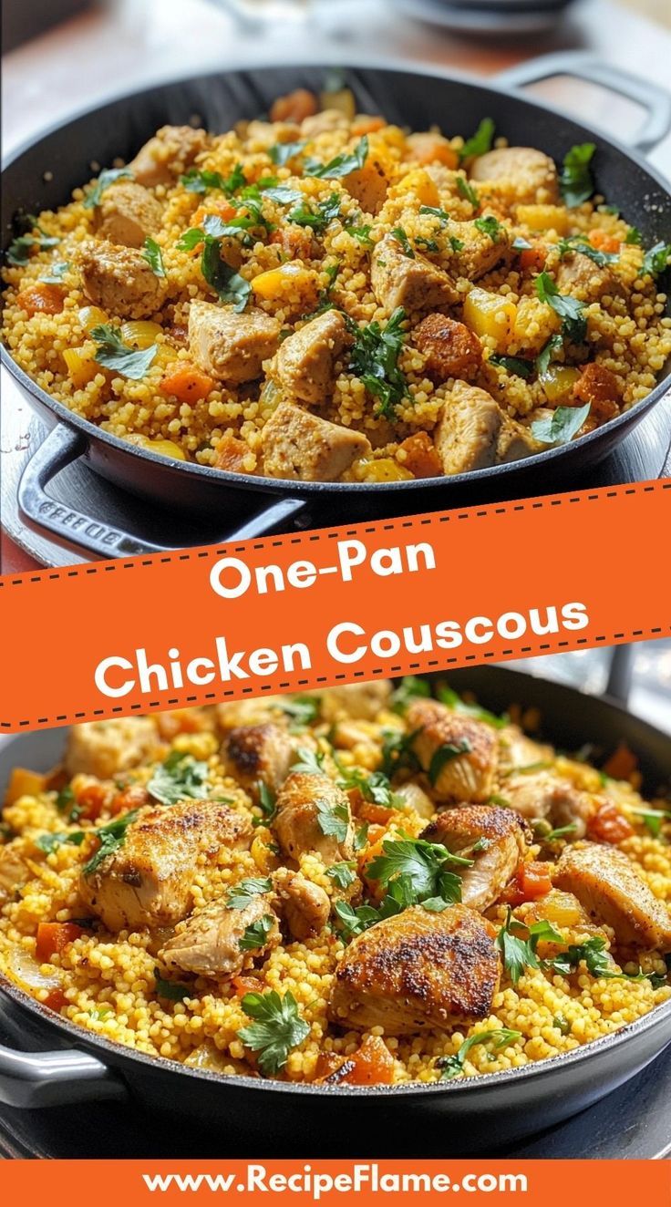 One-Pan Chicken Couscous: Fluffy Couscous & Tender Chicken